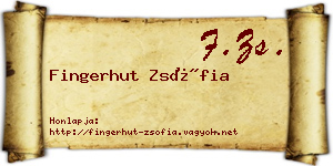 Fingerhut Zsófia névjegykártya