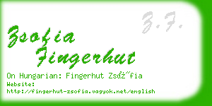 zsofia fingerhut business card